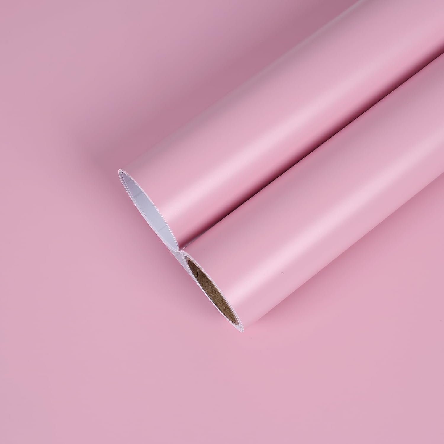 CHIHUT Thicken Dusty Pink Wallpaper Peel and Stick for Living Room Bathroom Waterproof Self Adhesive Renter Friendly Contact Paper 12”x100” Solid Vinyl Wall Paper for Ceiling Kitchen Back Splash