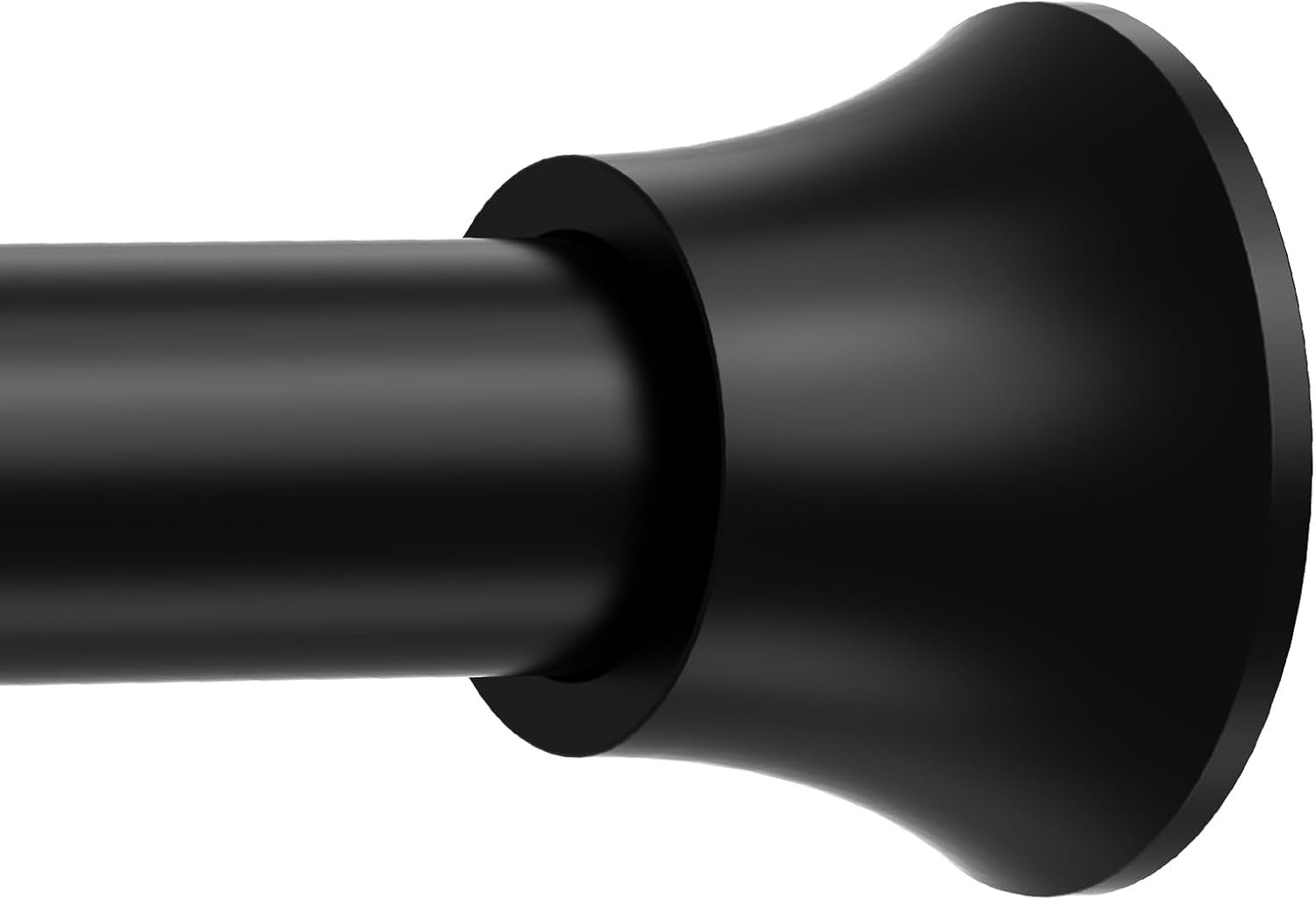 Black Shower Curtain Rod, Shower Tension Rod Adjustable 30 To 76 Inch,Shower Curtain Rods Spring Tension For Bathroom No Drilling No Rust