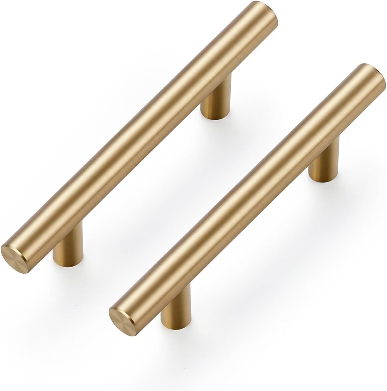 Ravinte Cabinet Handles,5″ Length,3″ Hole Center,Champagne Bronze,30 Pack | Stainless Steel Feel, Round T-Bar Shape, Kitchen Drawer Pulls, Cabinet Handles, For Cupboards, Drawers, Dressers, Cabinets