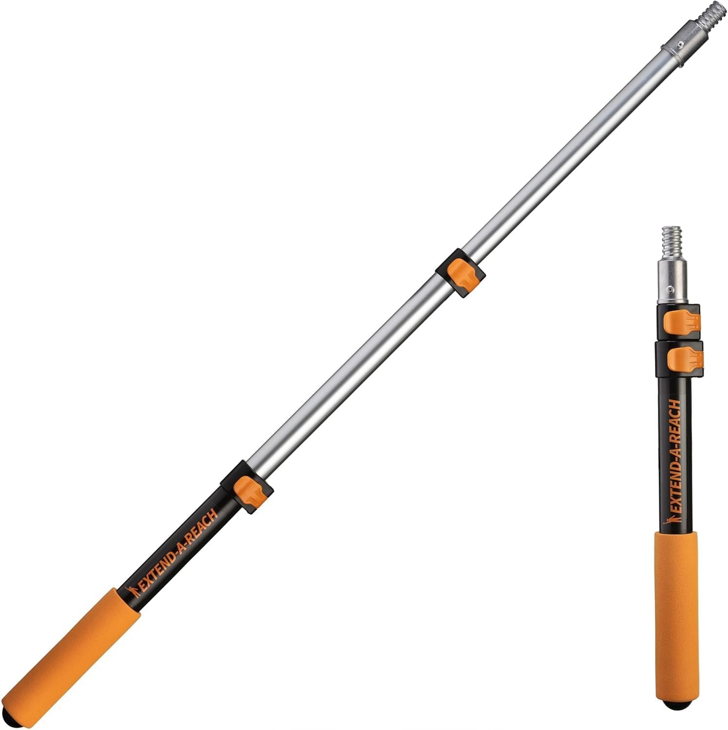 1.5-3 ft Long Paint Roller Extension Pole, Multi-Purpose Telescopic Handle | Extension Pole with Universal Twist-on Metal Tip // Lightweight & Sturdy Pole for Painting, Dusting and Window Cleaning