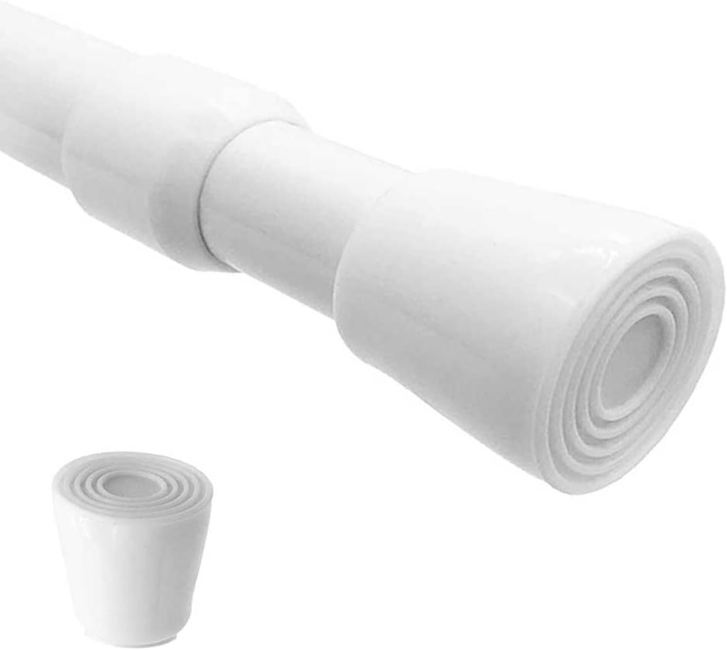 AIJIEGUANG Spring Tension Curtain Rods 28-43in Spring Load Adjustable Expandables Heavy Duty Steel Small Short Tension Curtain Rod for Windows,Kitchen,Doorway,Bathroom,Cupboard Bars