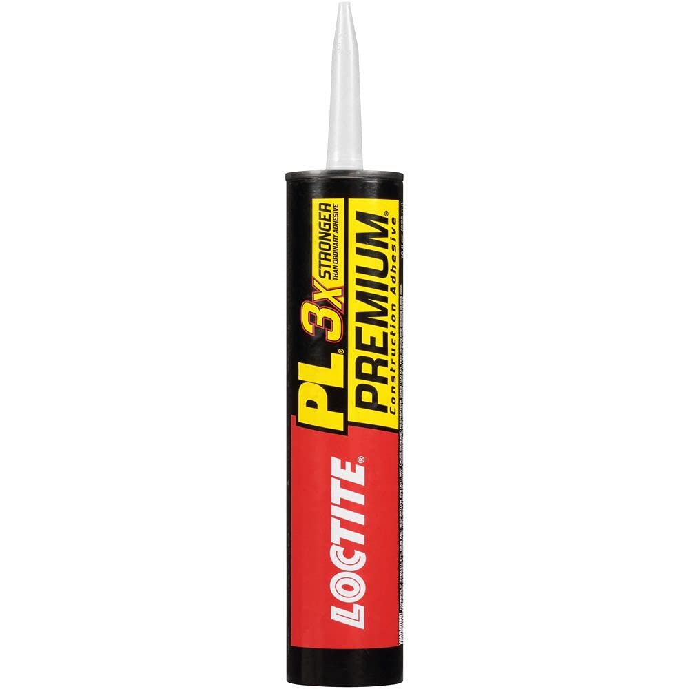 Loctite PL Premium Polyurethane Construction Adhesive, 10 fl oz Cartridge, 1 Pack – Versatile Construction Glue for Wood, Concrete, Stone, Metal & More