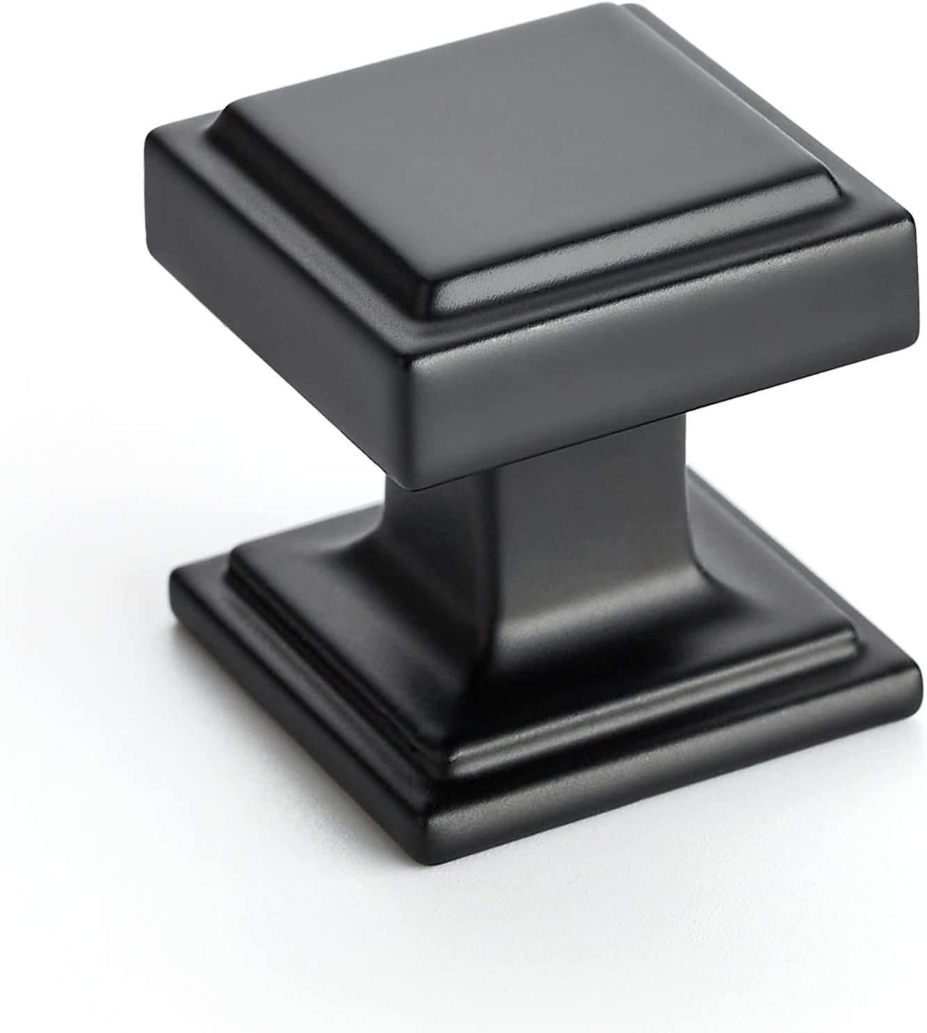 Ravinte Matte Black Square Kitchen Cabinet Knobs,Single Hole,30 Pack | 1″ Diameter, Zinc Alloy Solid Pull Feel, Big Base, Screws Included, Cabinet Hardware for Dresser Drawer Pulls and Knobs