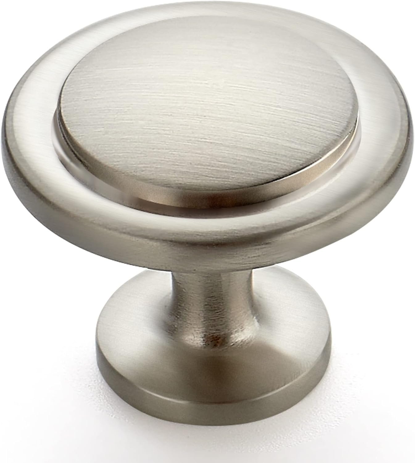 Ravinte Brushed Nickel Cabinet Knobs Zinc Drawer Knobs, 1-1/4 Inch, 30 Pack | Round Knob Shape, Smooth Pull Grip, Kitchen Cabinet Update, For Dressers, Drawers, Cabinet Doors, Furniture Hardware Projects