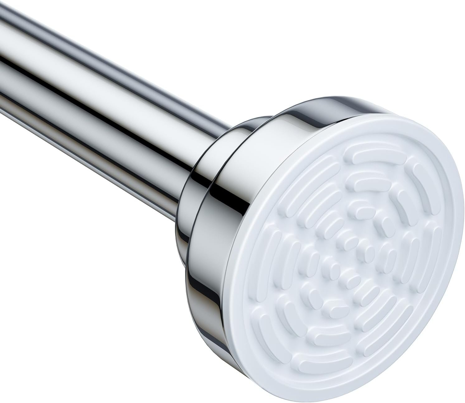 Ausemku Shower Curtain Rod Tension – 32-80 Inch Never Rust Non-Slip Spring Tension Curtain Rod No Drilling Stainless Steel Curtain Rod Use Bathroom Kitchen（Silver）