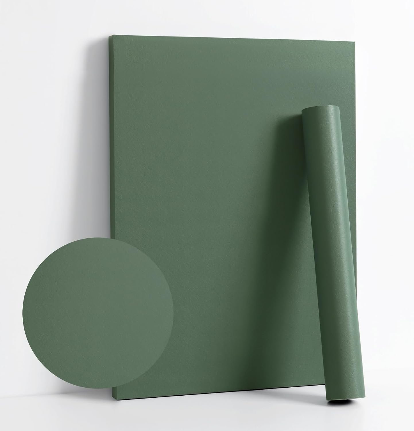 Dimoon 118”x17.7” Green Peel and Stick Wallpaper Contact Paper Modern Self Adhesive Wall Paper Removable Renter Friendly Textured Solid Color Shelf Cabinet Vinyl Roll (118”x17.7”,Dark Green)
