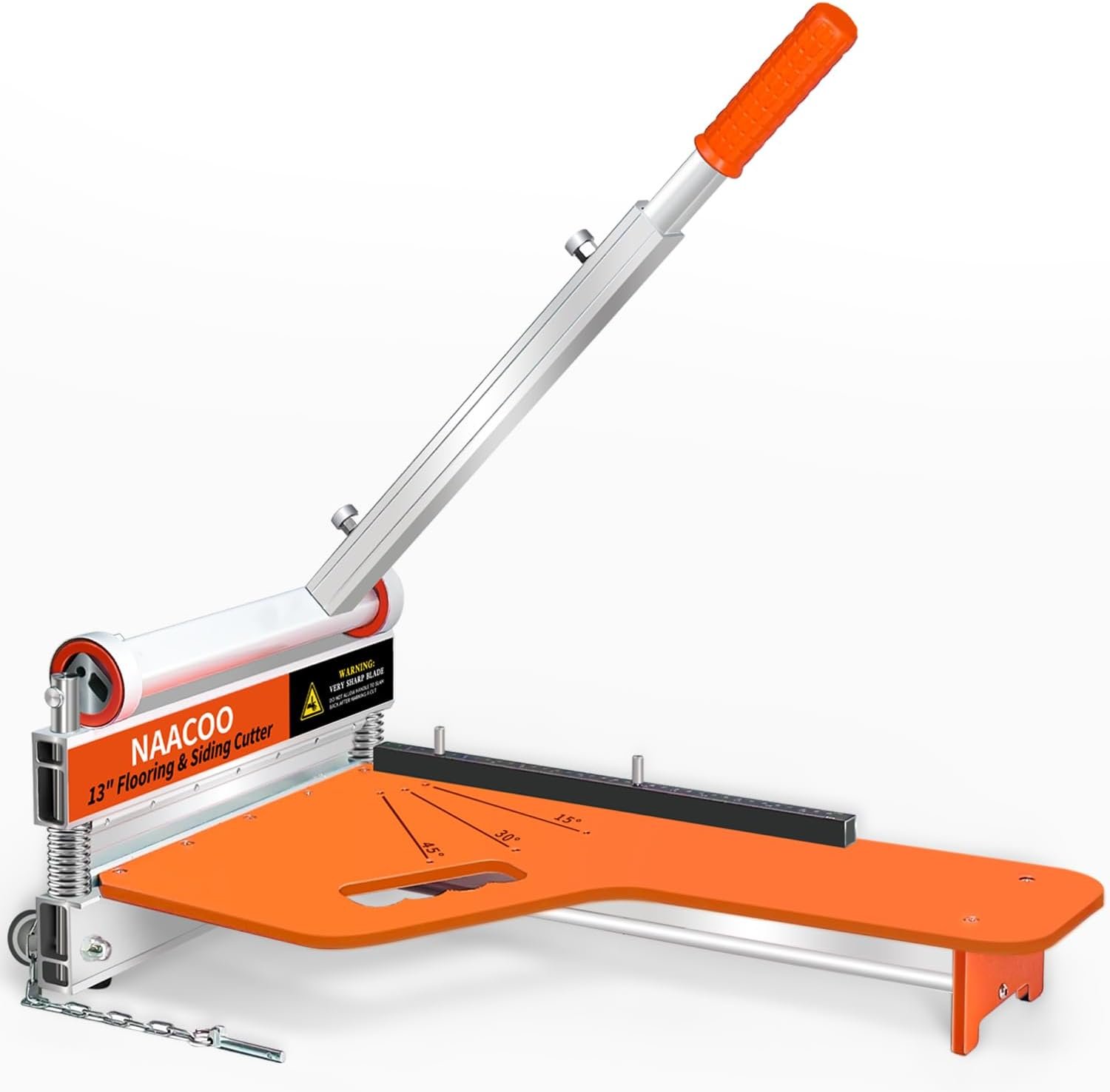NAACOO 13In Laminate Floor Cutter with Wheel, 13MM Vinyl Plank Cutter | 1 Step Meet Angle&Length Cut, Lvp Cutter, Flooring Tools to Cut Laminate Floor, Engineer Wood, LVT, VCT, SPC, WPC