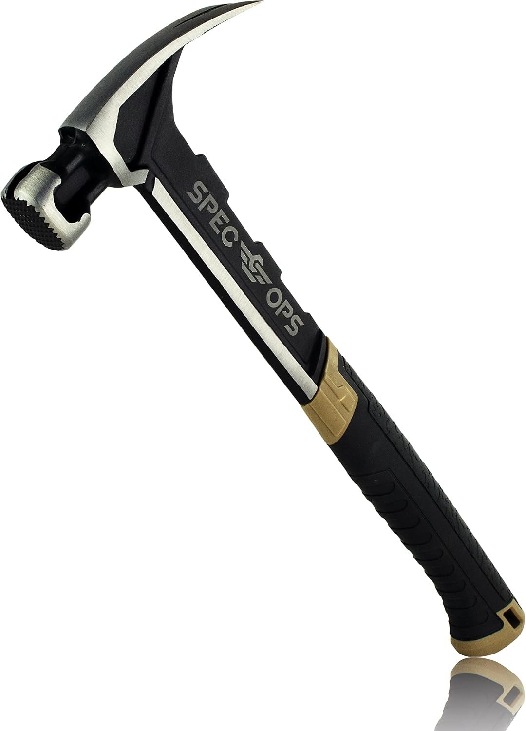Spec Ops Tools Framing Hammer for Carpentry & Demolition, Magnetic Nail Holder, Rip Claw, Milled Face 22 Oz