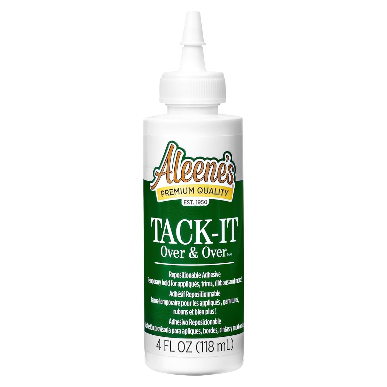 Aleene’s Tack-It Over & Over Liquid Glue 4 fl oz, Repositionable and Removable Adhesive, Clear