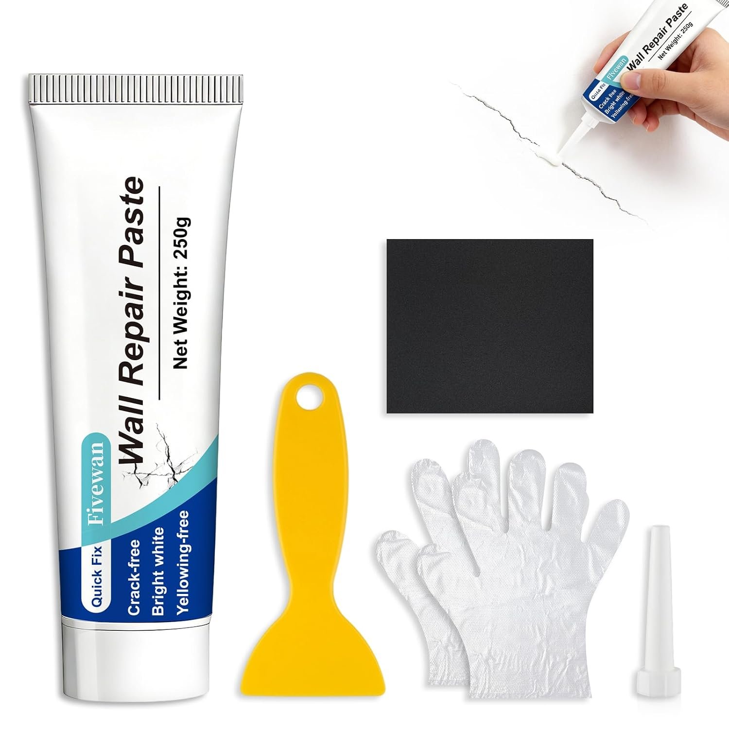 Drywall Repair Kit, Fivewan Wall Mending Agent with Scraper, Wall Patch Repair Kit, Simple Filling of Wall Holes＆Efficient Crack Repair