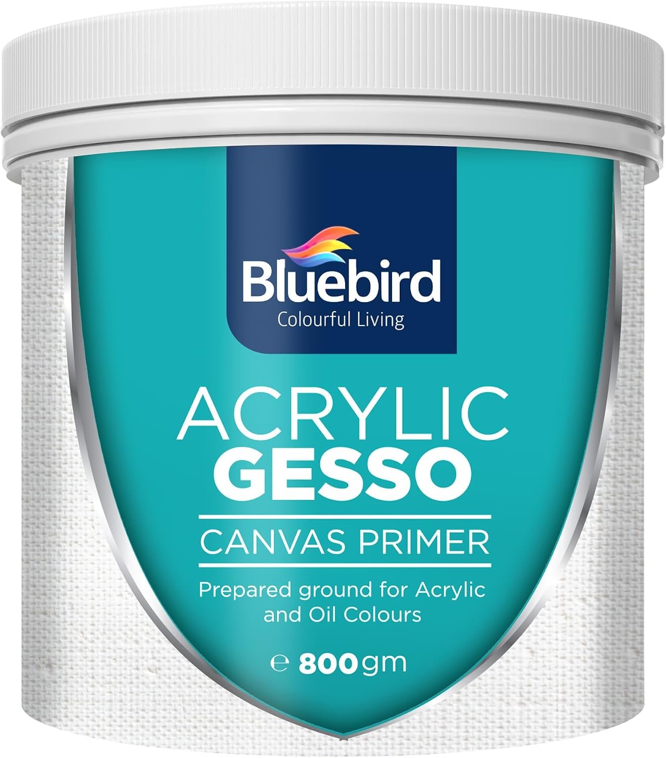 BLUEBIRD Heavy Gesso Primer for Acrylic Painting, Gesso Surface Prep Medium for Acrylic Paint and Oil Paint (White, 28.2 Oz)
