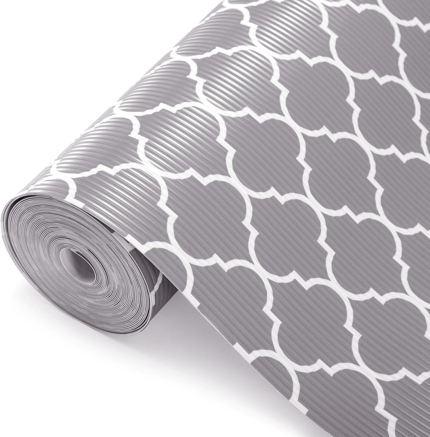Glotoch Shelf Liner for Kitchen Cabinets Non Adhesive, 12″ x20FT(240 Inch) Non Slip Drawer Liners, Waterproof Shelf Paper Closet Liners for Refrigerator Gray