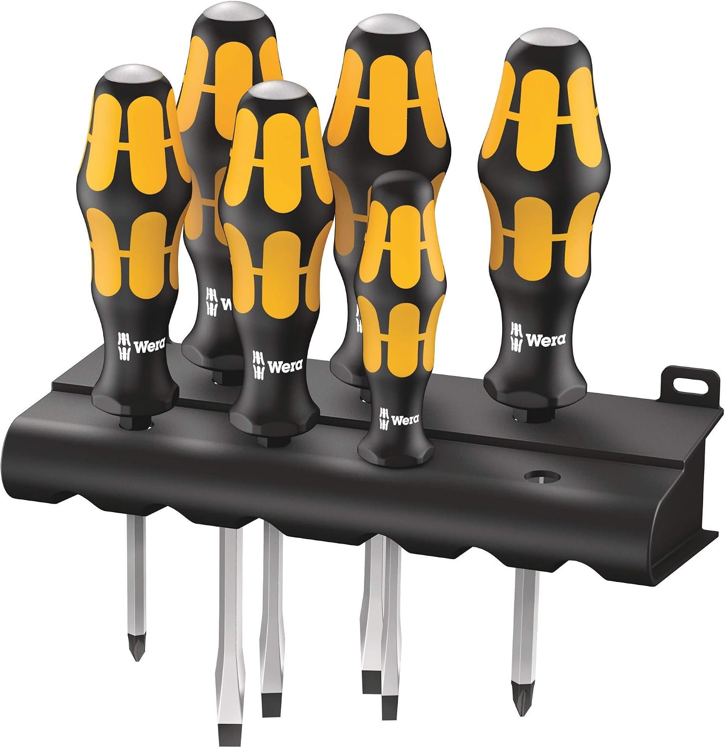 Wera 932/6 Kraftform Plus Screwdriver Set and Rack, 6-Pieces