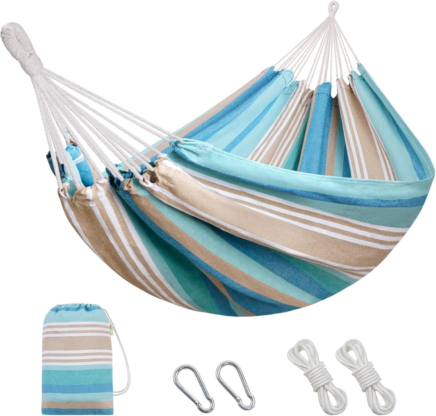INNO STAGE Brazilian Hammock for Outside, with Tree Straps, Carry Bag | Portable lightweight design, ideal for backyard, porch, indoor and outdoor leisure use, easy storage