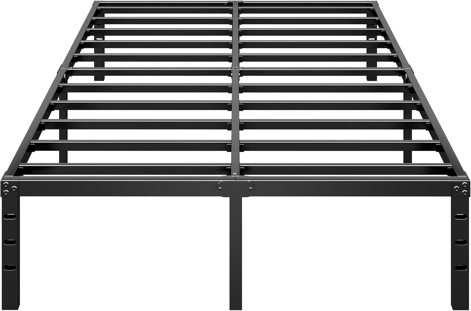 HLIPHA Metal Platform Bed Frame 18 Inch Tall,No Box Spring Needed,Queen Size Bed with Heavy Duty Strong Support Slats,Easy to Assemble,Black