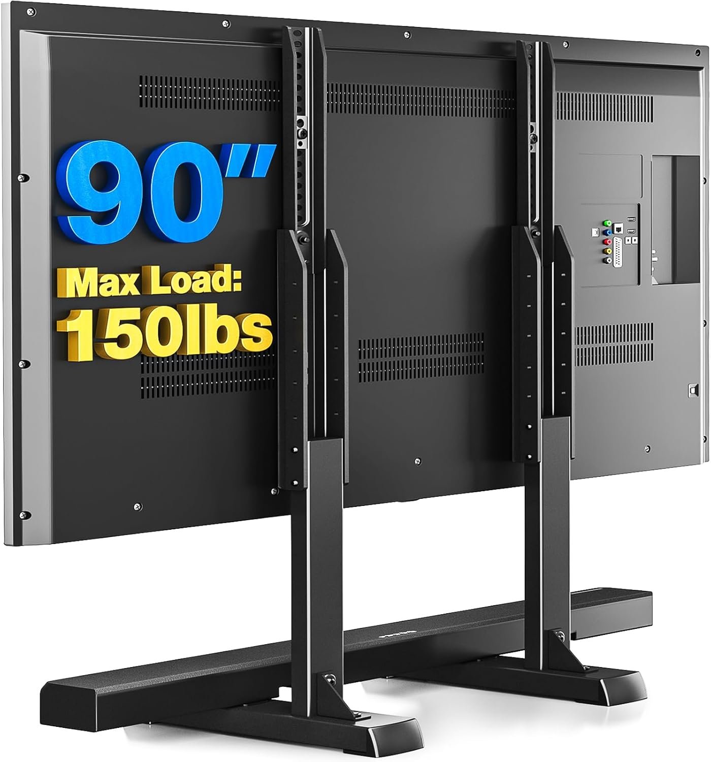 Rfiver Table Top TV Stand with Height Adjustable TV Legs for 37-90 Inch TVs | TV Stands Base with Cable Management for Flat/Curved TVs, Steel TV Feet Replacement Holds up to 150 lbs, Max VESA 800x600mm