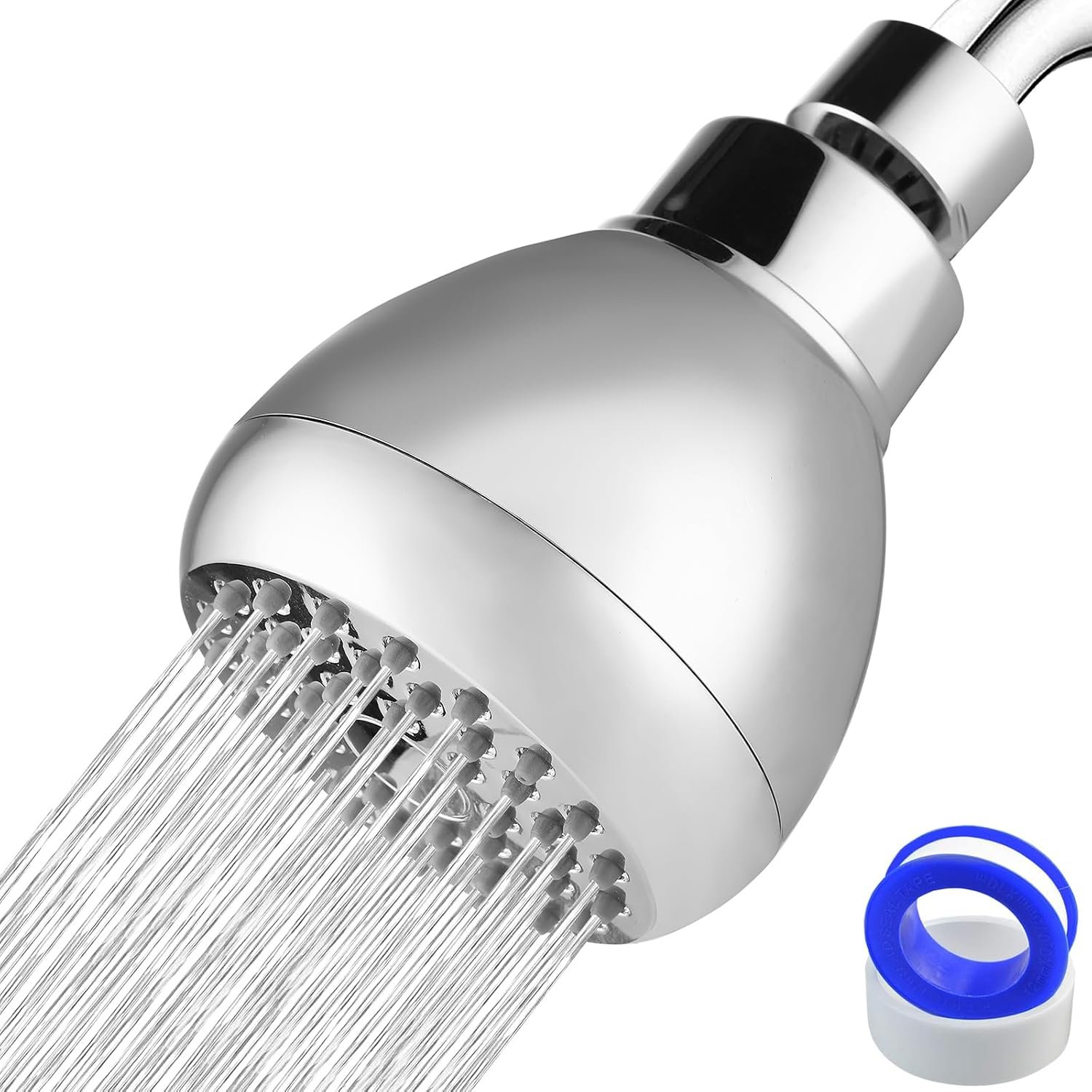 High Pressure Shower Head – Powerful Bathroom Pressure Boosting Showerhead – Perfect Universal Replacement for Rain Shower Heads(Chrome)