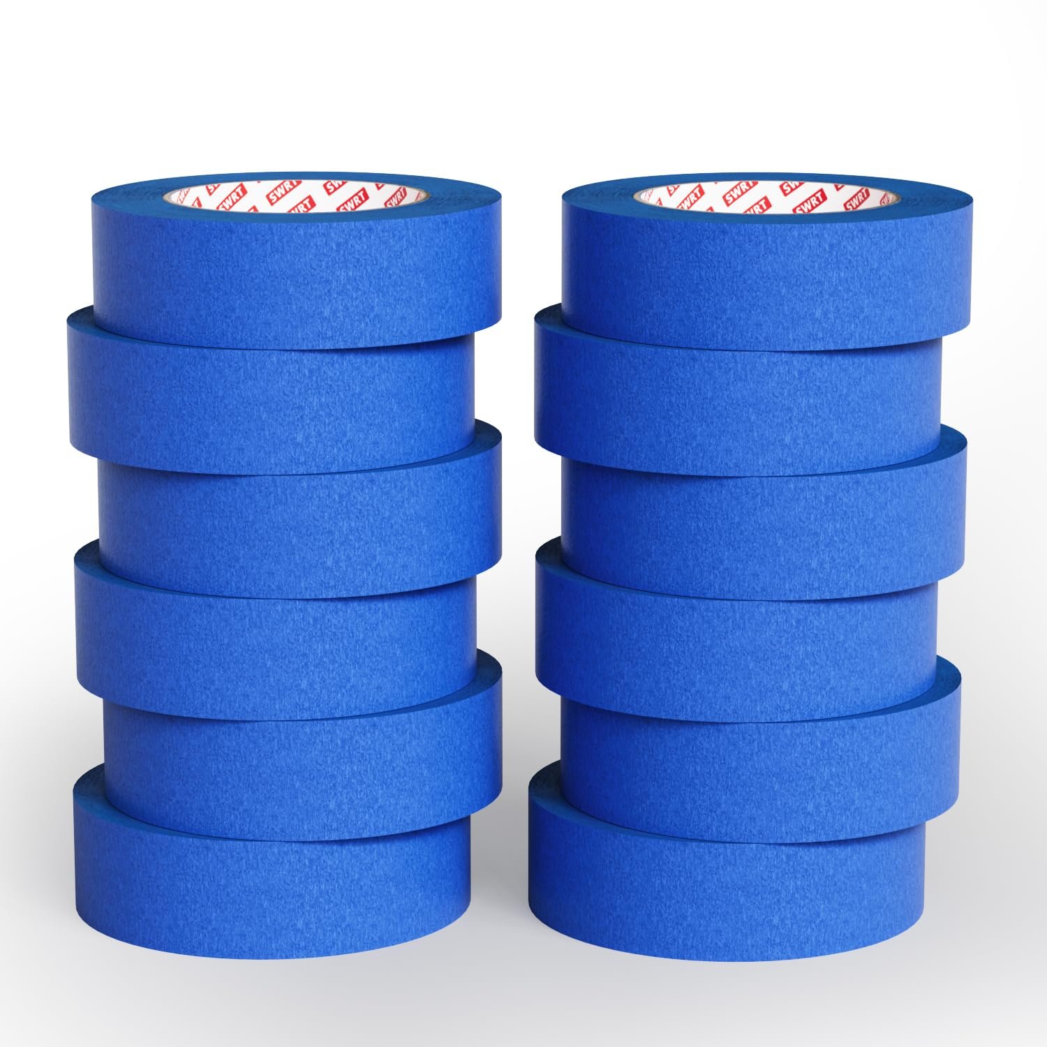 SWRT Blue Painters Tape 1 Inch x 55 Yards, 12 Rolls, Clean Removal | Crisp Paint Lines, Clean Removal, No Sticky Residue, Easy Application for Walls, Trim, Baseboards & DIY Projects