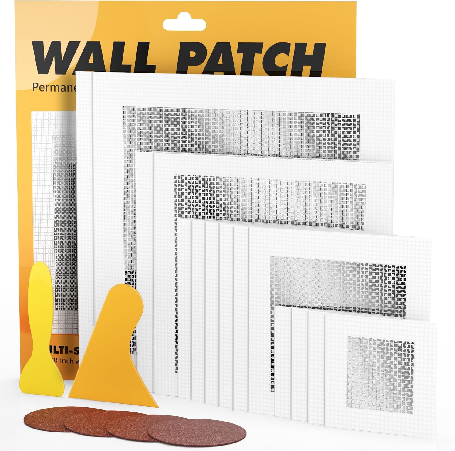Drywall Patches, 20PCS Kit, 2/4/6/8 Inch Drywall Repair Patches for Holes | Aluminum Materials 丨 Long-lasting & Durable 丨 4 Easy Steps to Repair 丨 Multiple Loose Fit Sizes