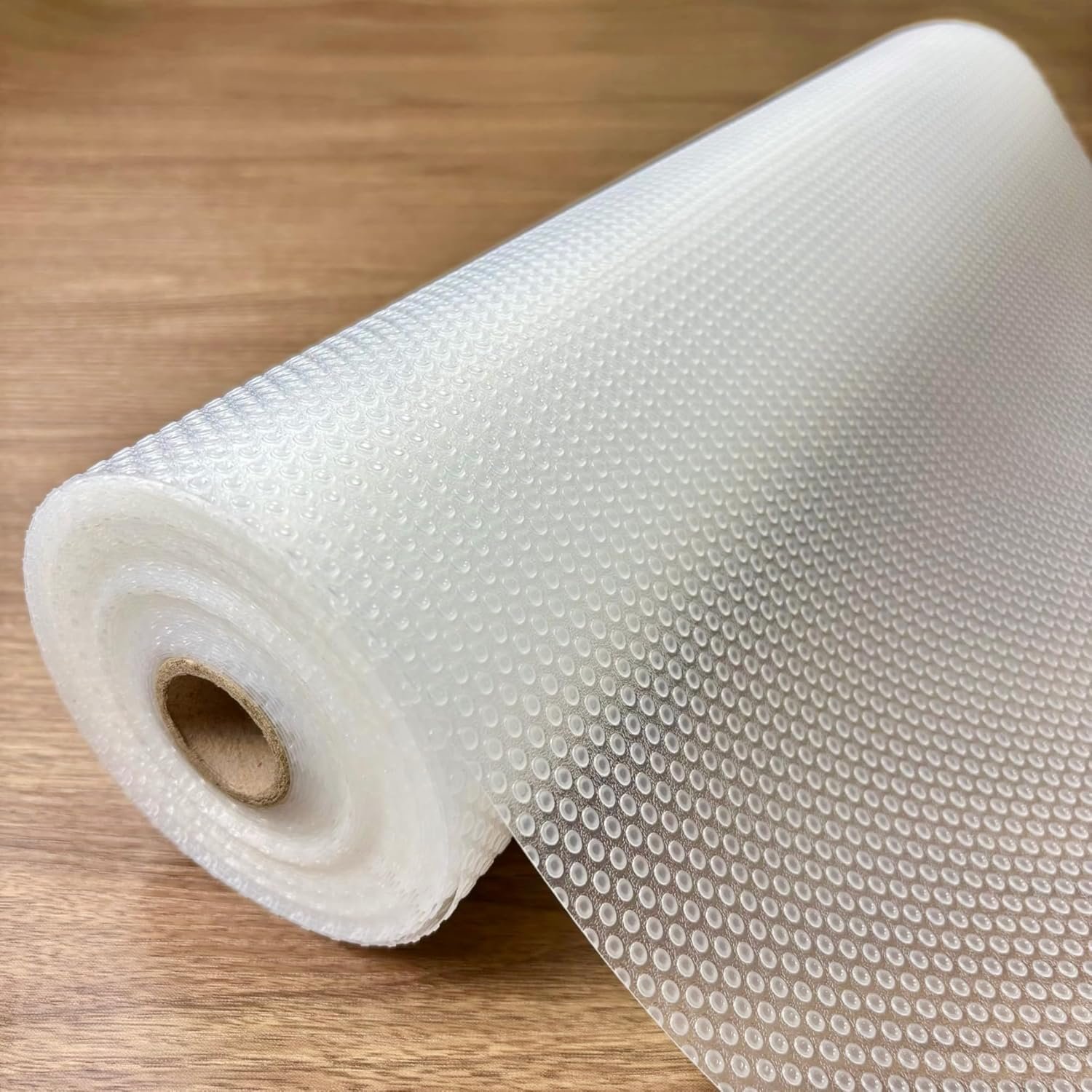 EVALAND Shelf Liner Cabinet Liner Non-Adhesive Drawer Liner 17.7 in x 33 FT | Non-Slip, Washable, Waterproof, Fridge Liners, Contact Paper, Shelf Liners for Cabinets, Kitchen, Refrigerator, Clear