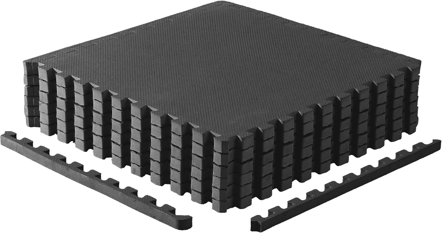CAP Puzzle Exercise Mats | 1” Thick EVA Interlocking Foam Tiles for Home Gym Flooring | Multiple Options