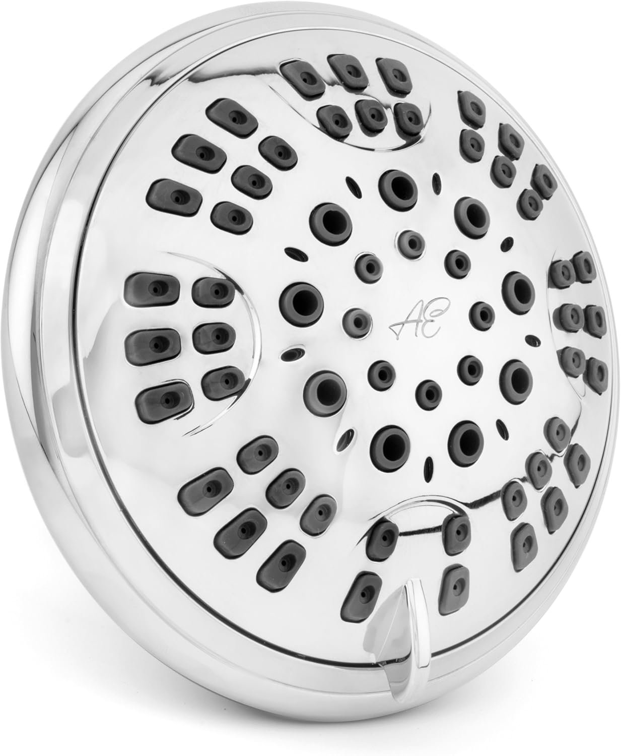 Aqua Elegante 6 Function Luxury Shower Head – High Pressure Boosting, Adjustable Wall Mount, Bathroom Showerhead With Anti-Clog Nozzles For Low Flow Showers – 2.5 GPM – Polished Chrome