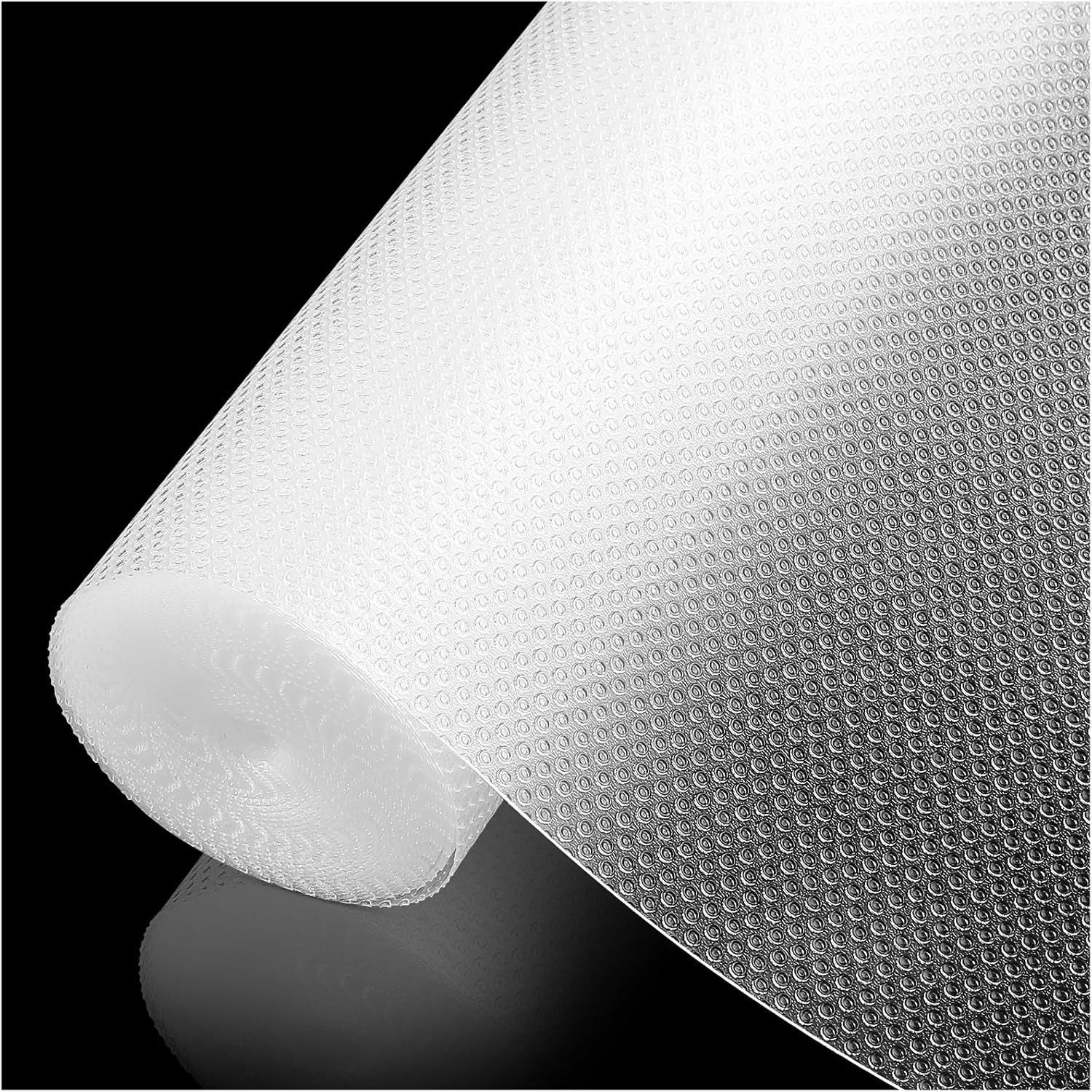 100% EVA Shelf Liner for Kitchen Cabinet, 12″ x 240″ Drawer Liners Non Adhesive Non Slip Waterproof Plastic Paper, Dresser Pantry Bathroom Refrigerator Protector, Clear