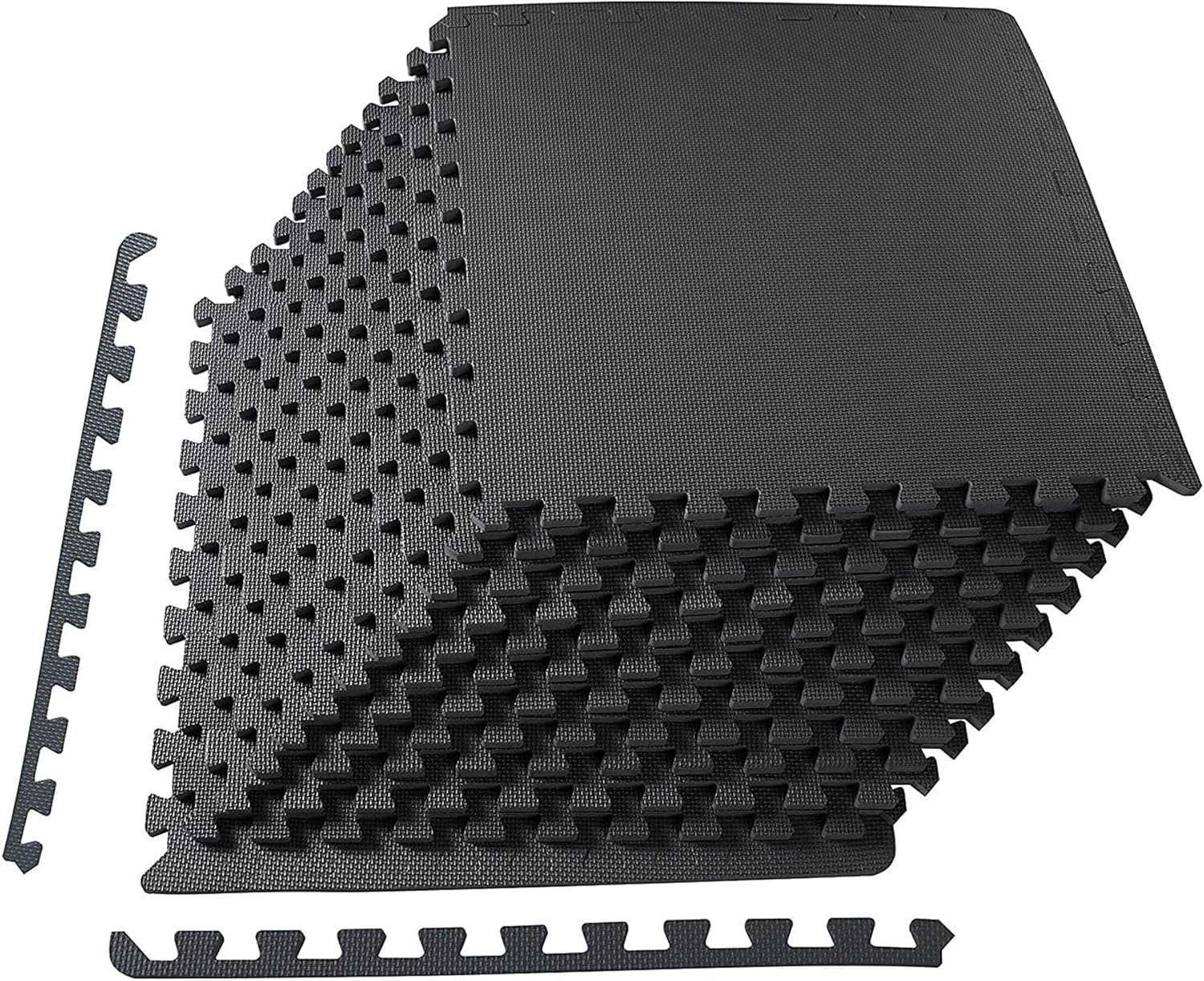 Elevon Puzzle Exercise Gym Flooring Mat, EVA Interlocking Foam Tiles Workout Mat for Home Gym, Fitness Equipment, MMA, Gymnastics, Shock-Absorbing Exercise Mat, Multi-Color