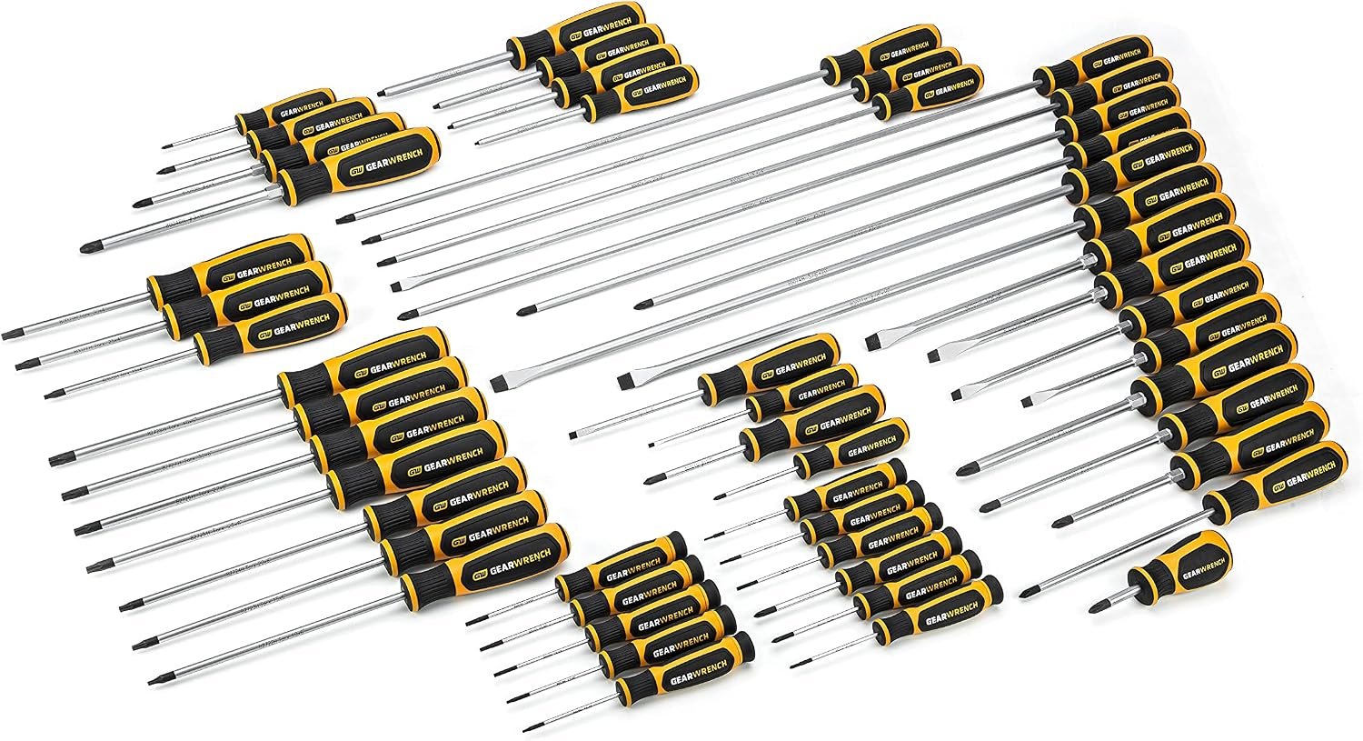 GEARWRENCH 51 Pc. Master Complete Screwdriver Set, Dual Material Handles – 80051A