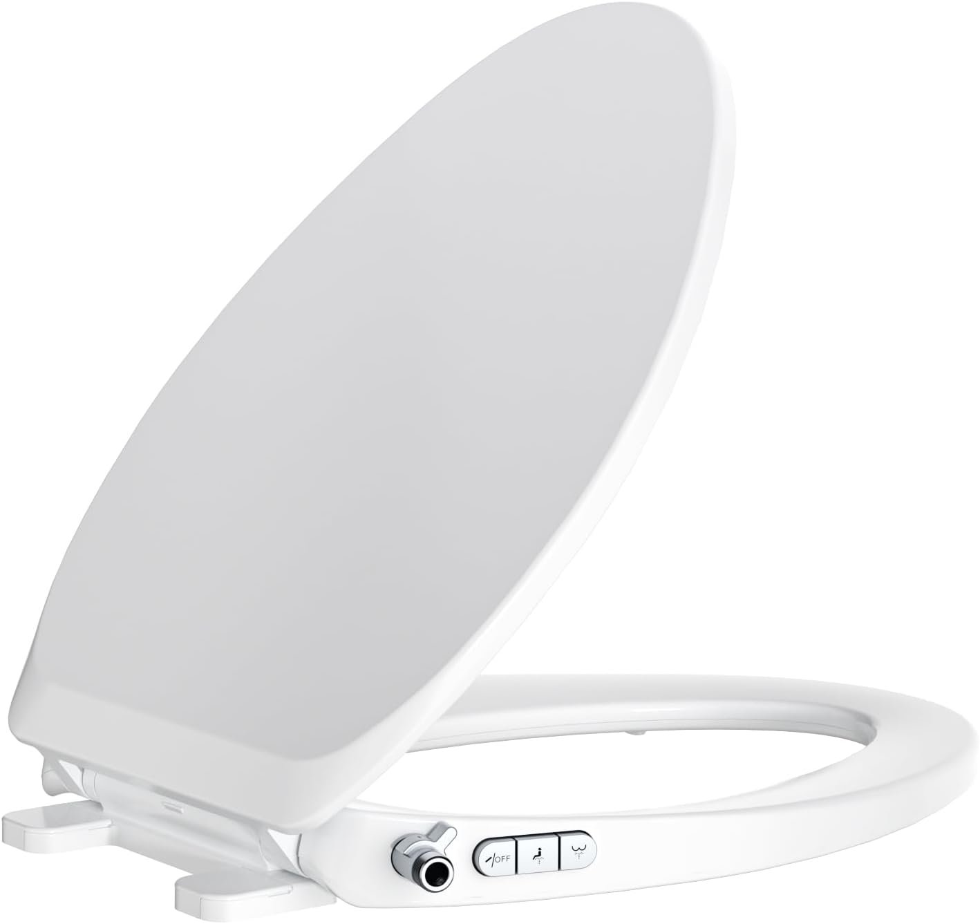 Bidet Toilet Seat – Non-Electric, Self-Cleaning Dual Nozzles for Frontal & Rear Wash, Adjustable Water Pressure, Slow-Close Lid, Fits Elongated Toilets – Hygienic & Eco-Friendly Upgrade (Contemporary)