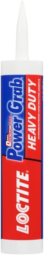 Loctite Power Grab Express Heavy Duty Construction Adhesive, 9 fl oz Cartridge, 1 Pack – Versatile Constuction Glue for Wood, Wall, Tile, Foam Board & More