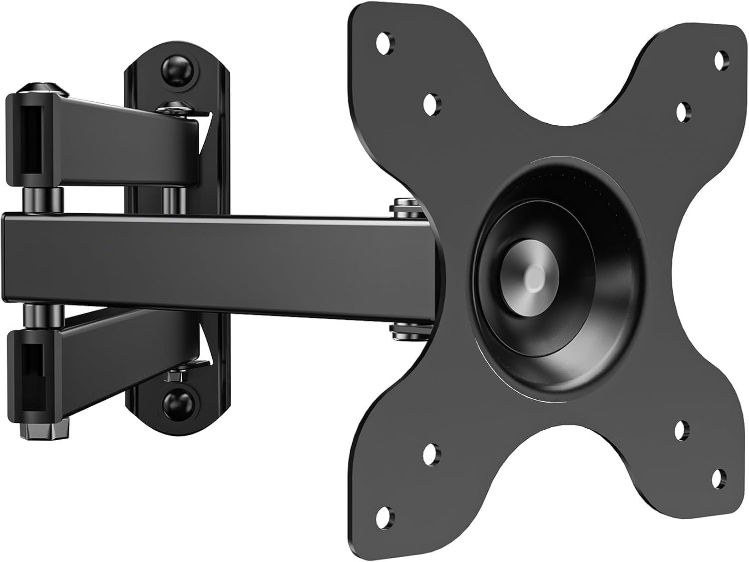 WALI TV Wall Mount Articulating LCD Monitor Full Motion 15 inch Extension Arm Tilt Swivel for Most 13 to 32 inch LED TV Flat Panel Screen with Mounting Holes up to 100x100mm (1330LM), Black | Monitor Wall Mount up to 33lbs, VESA 75/100, Articulating Tilt/Swivel/Rotate, Extends 15 inch for Bedroom/Office/Gaming rooms