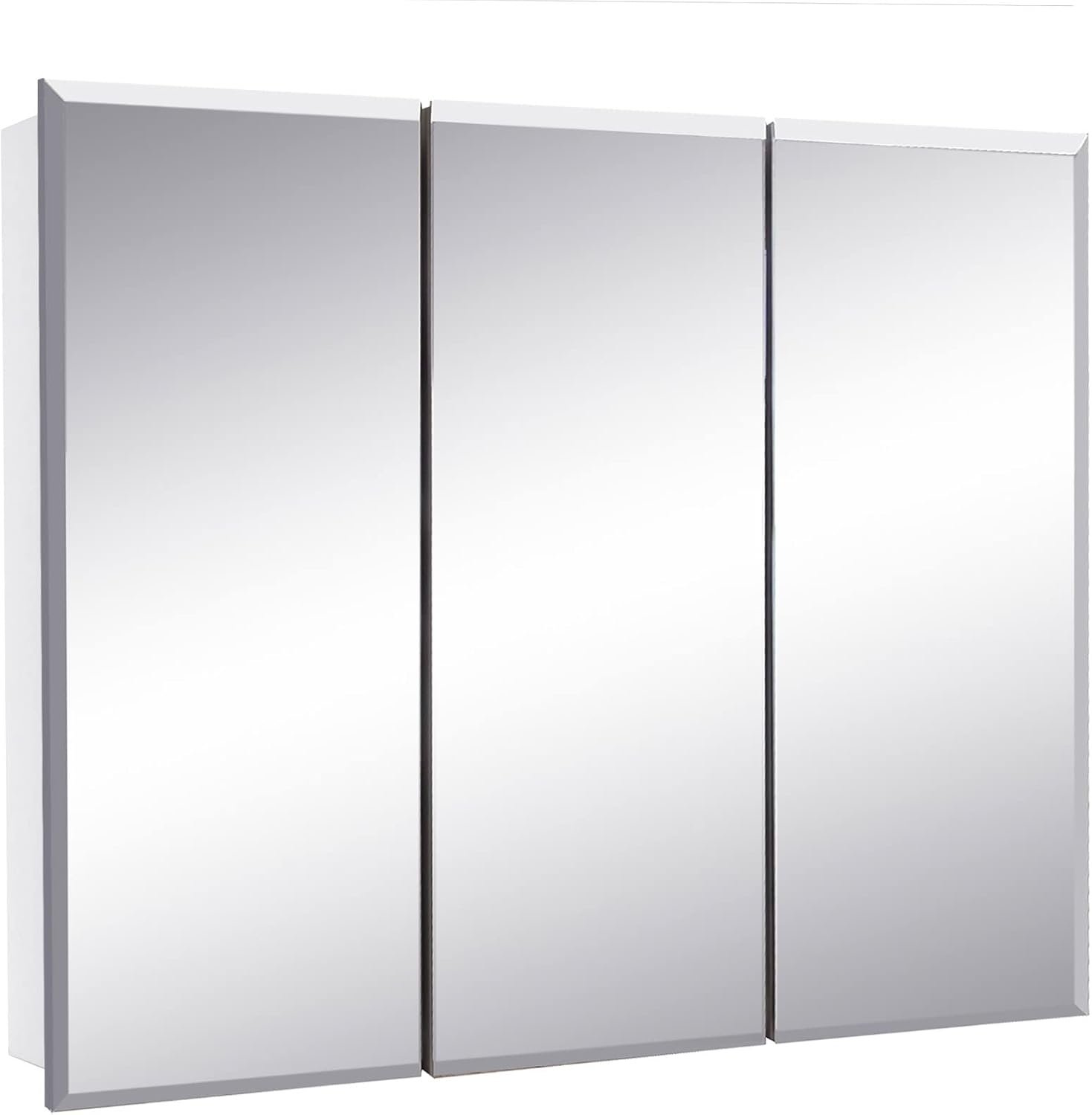 Design House Cyprus Tri-View Medicine Cabinet, 36″, White | Adjustable Shelves, Wall Mount, Contemporary/Modern, Wood, Bath, 597500