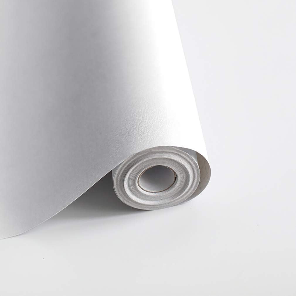 Safiyya 118″x17.7″ Peel and Stick Wallpaper White Contact Paper Waterpoof Self Adhesive Decorative Contact Paper Vinyl Roll for Wall Kitchen Wallpaper for Bedroom