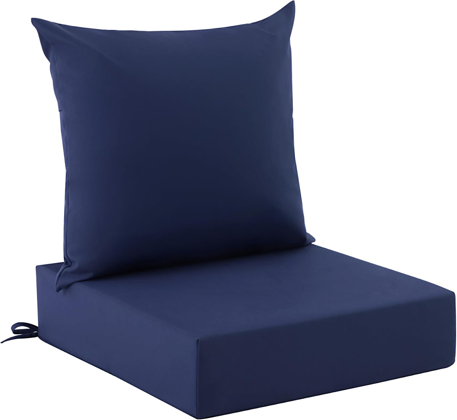 Outdoor Cushions for Patio Furniture, Outdoor Seat Cushion Set 24 x 24 x 5.75 Inch, Waterproof & Fade Resistant Outdoor Chair Cushions, Deep Seat Patio Cushion with Removable Cover, Navy Blue