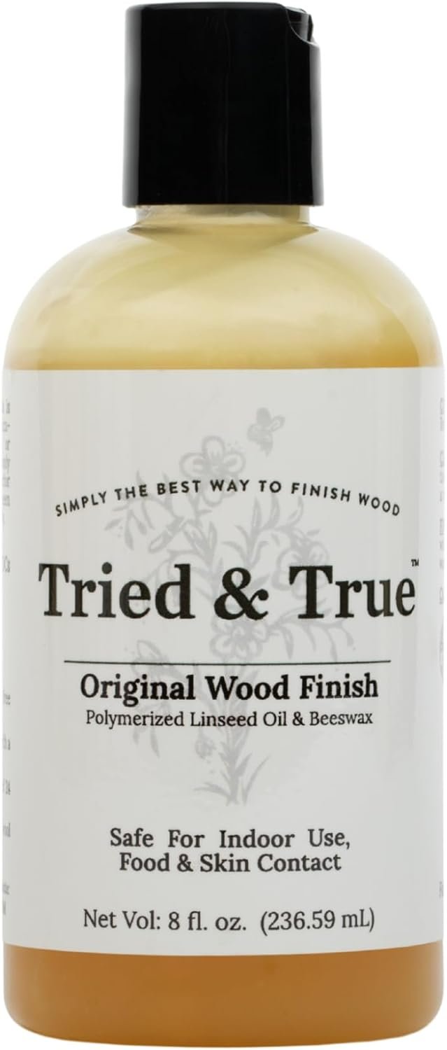 Tried & True Original Wood Finish, 8 oz. | Linseed Oil & Beeswax Blend for Woodworking Projects, Long-Lasting Durability, Food Safe Sealer, Non-Toxic Wood Finish