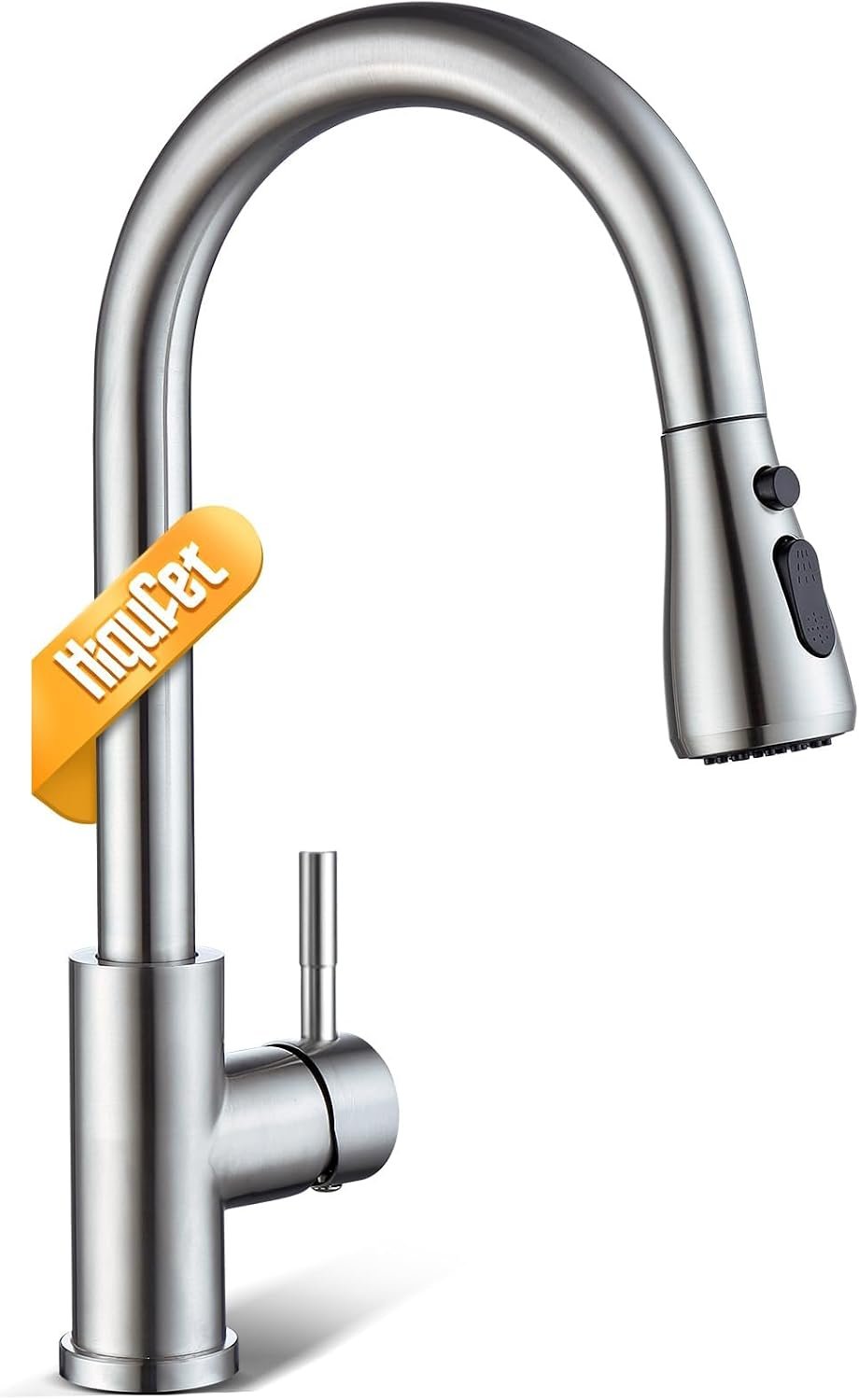 Kitchen Faucet, Pull Down Sprayer, Brushed Nickel | Easy Install, 360 Swivel, 3 Spray Modes, SUS304 Stainless Steel, Fits RV/Laundry/Bar Sinks, Lead-Free