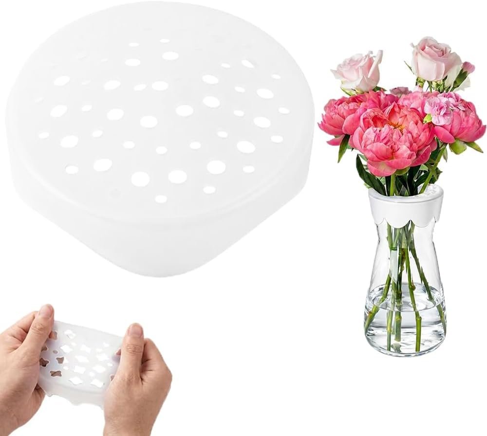 Silicone Blossom Grid Flower Arranger, 2026 New Flexible Floral Stem Holder for Vases Reusable Flower Grid for Vase and Desk Organizer (1 Pack)