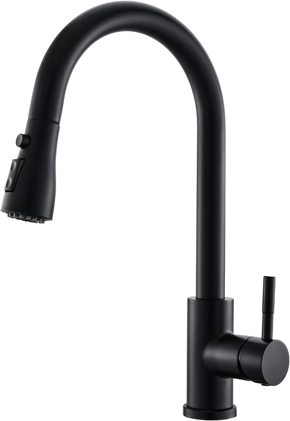 GIMILI Black Kitchen Faucet with Pull Down Sprayer | Single Hole Kitchen Sink Faucet Suitable for Farmhouses RV Laundry Room Outdoor and Campers