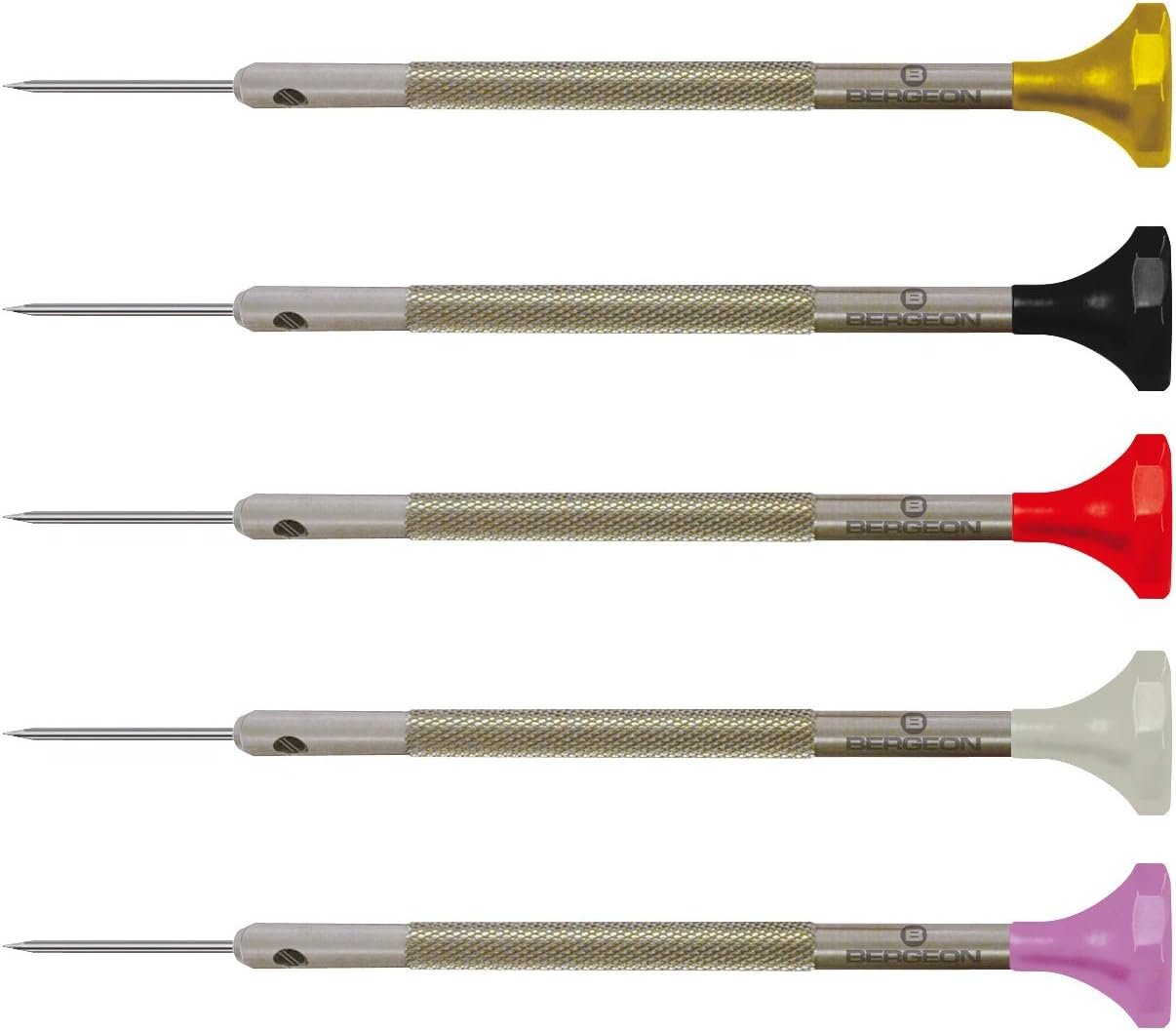 Bergeon 30081-P05 Stainless Steel Assortment of 5 Screwdrivers – Swiss Made