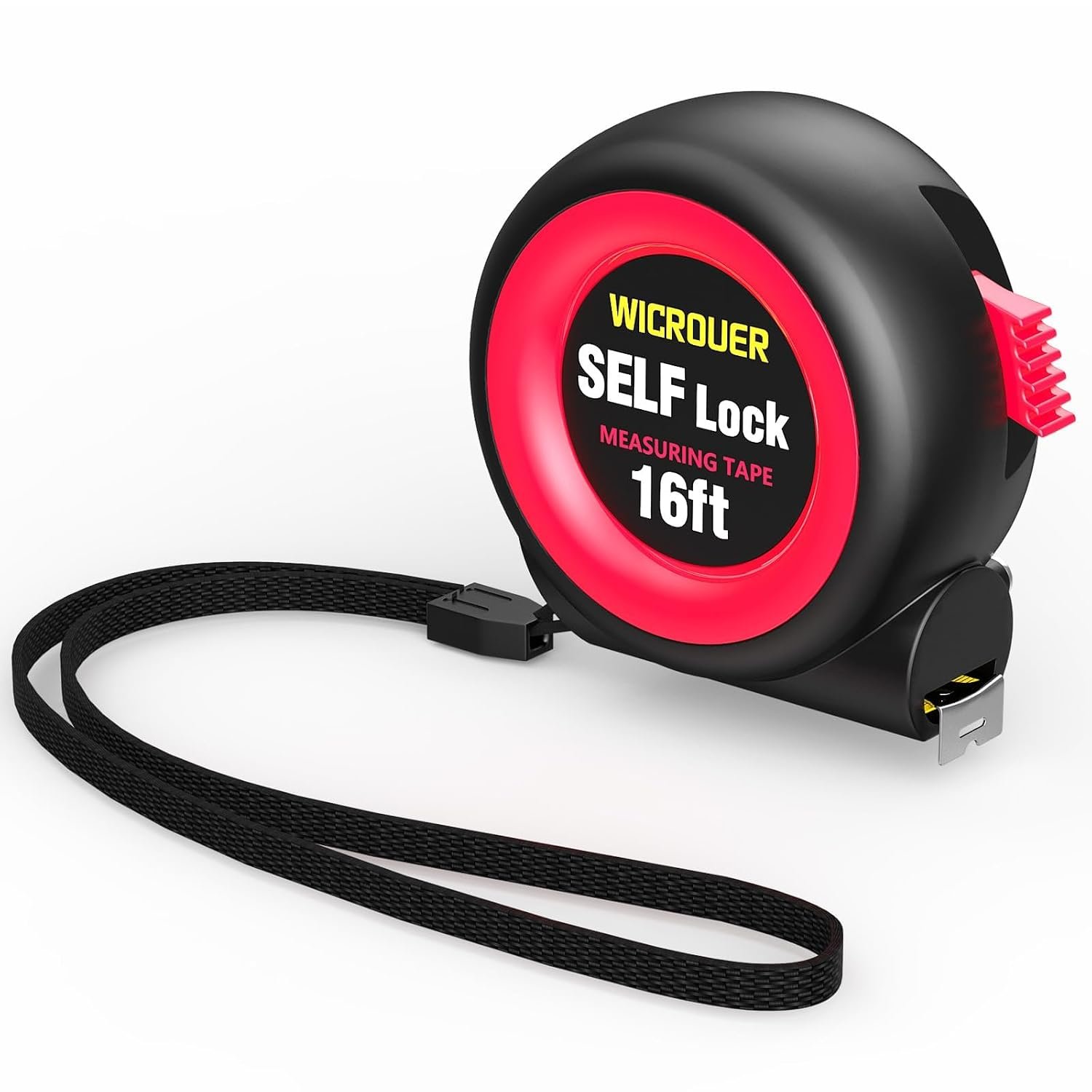 16FT Self-Locking Steel Tape Measure, Retractable Measuring Tape with Imperial & Metric Dual Scale, High Precision Easy-to-Read Measuring Tape for Carpenter, Architect, DIY Handcrafts