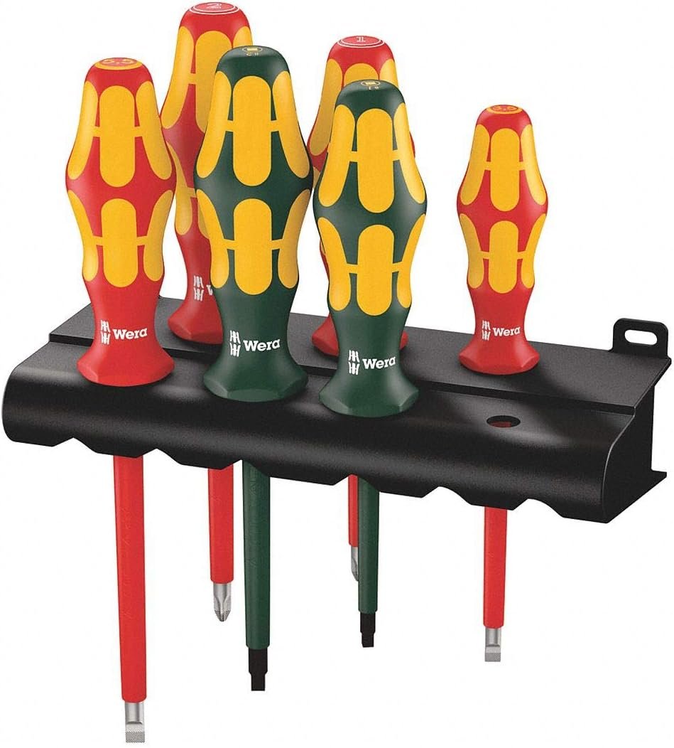 Wera Kraftform Plus 160i/168i/6 Insulated Professional Screwdriver Set, 6-Piece
