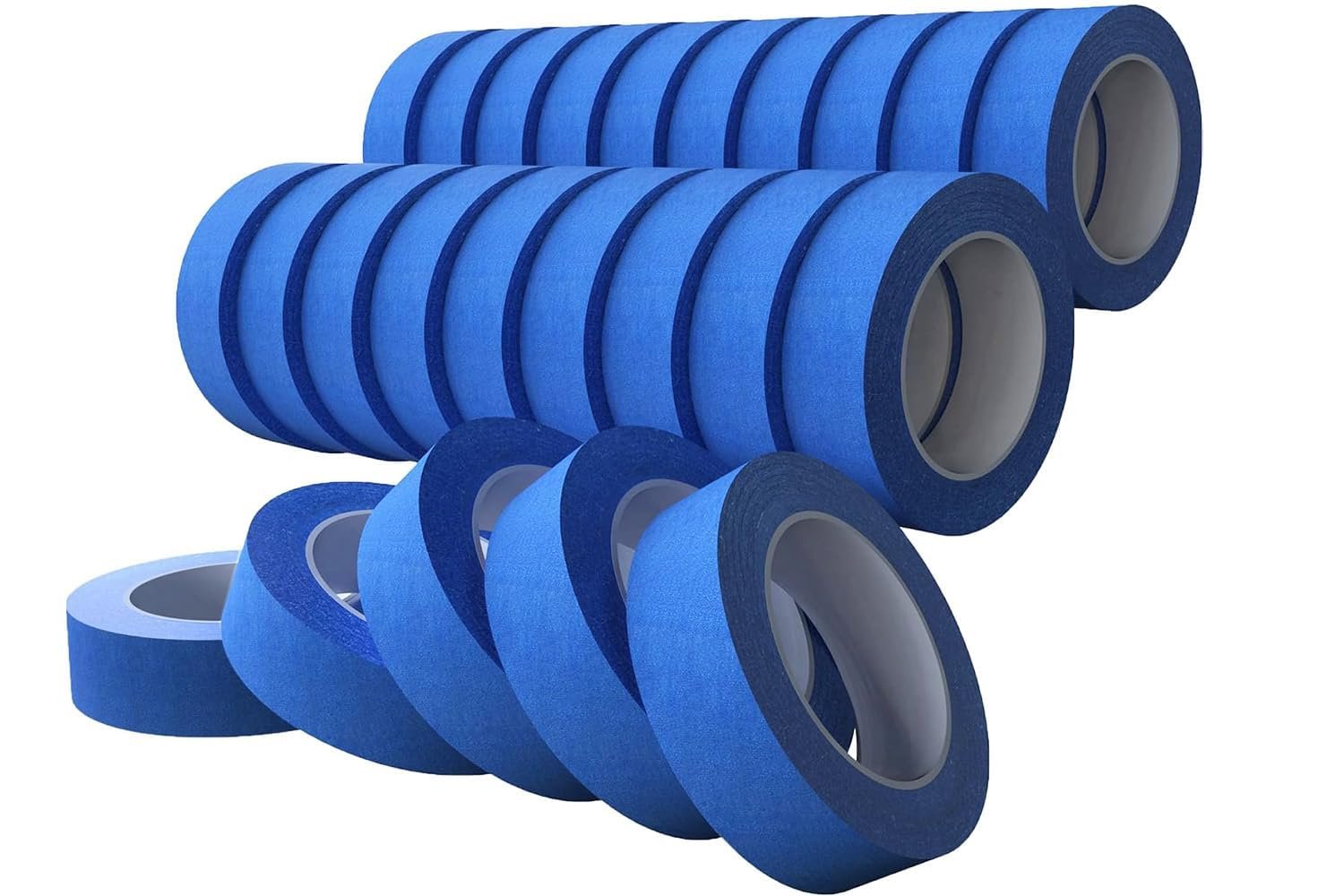 SWRT Blue Painter’s Tape 1 Inch x 55 Yards x 24 Rolls (1320 Yards Total) – Upgraded Adhesive Masking Tape, Multi-Surface, Clean Removal, No Residue, for Walls, Trim, DIY, Crafts & Painting Projects