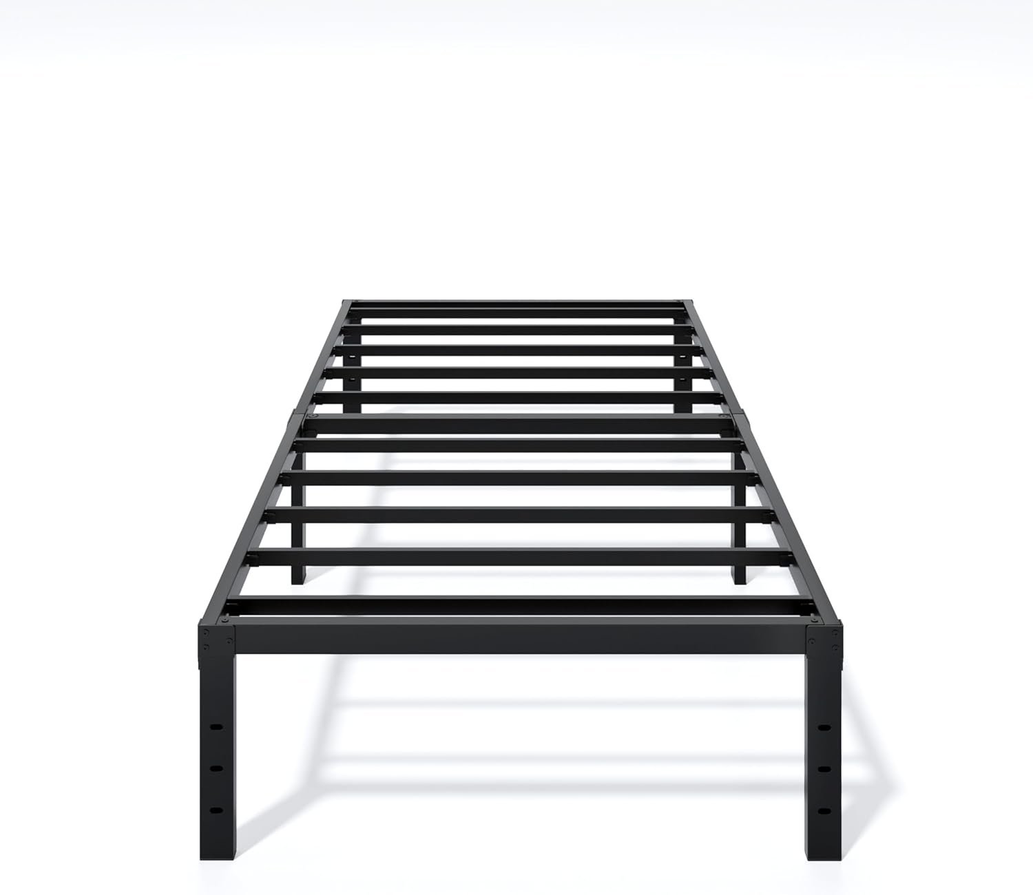 LUMUNANCE Metal Bed Frame Twin Size – 14 Inch Heavy-Duty Twin Platform Bed Frame No Box Spring Needed, Easy Assembly, Noise-Free, Sturdy Mattress Foundation, Underbed Storage Space
