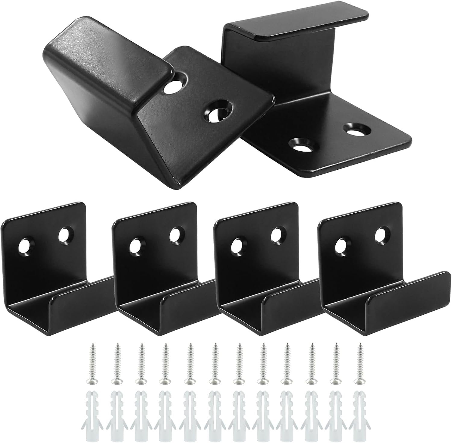 6 Pack Black Tile Display Wall Hanger, 25mm, Stainless Steel | Fastener, Wall Mount Brackets Hook, Heavy Duty, For Ceramic Tile Display