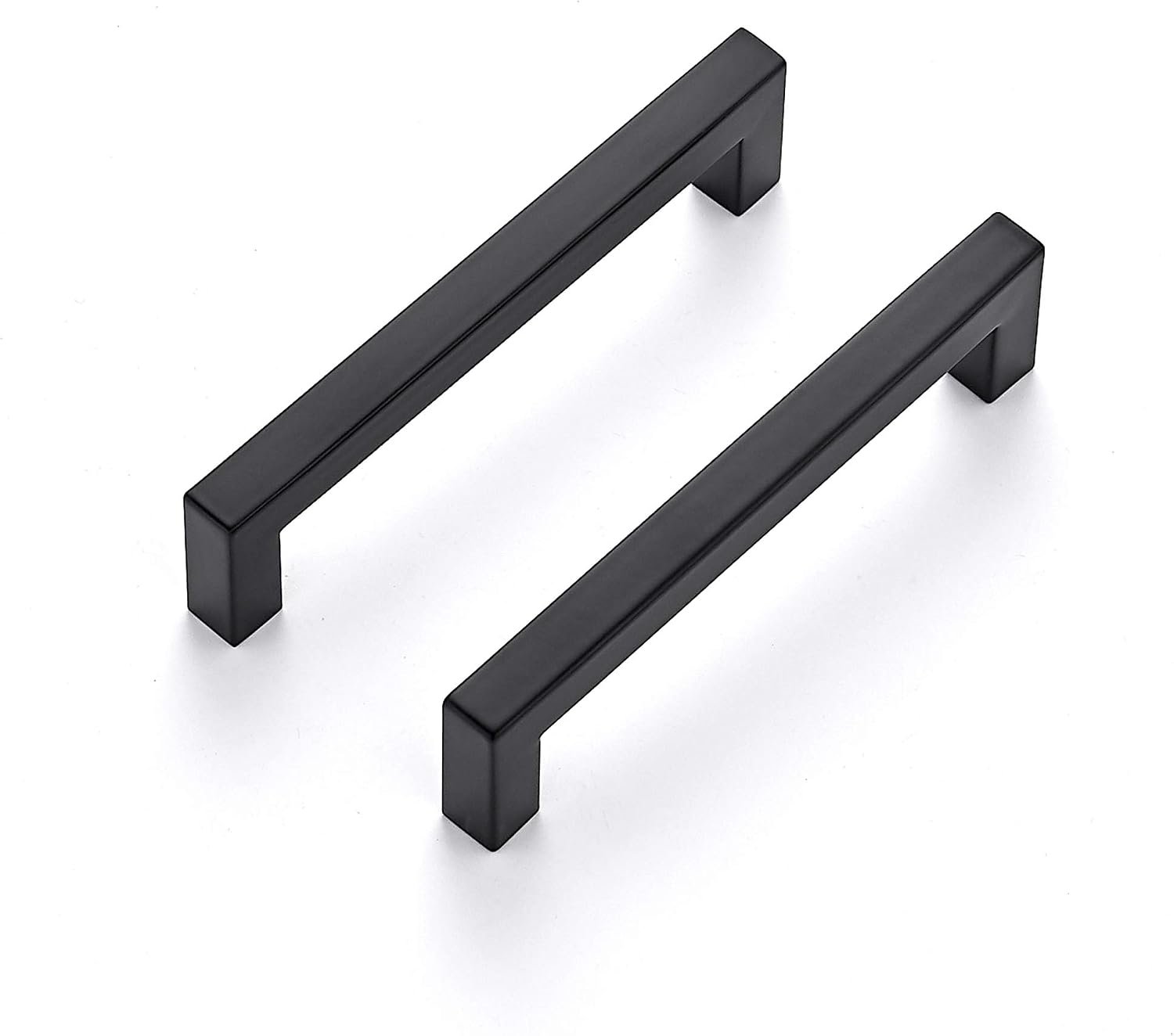 Ravinte Matte Black Square Cabinet Handles Drawer Pulls,5 Inch,30 Pack | Screws Included, Stainless Steel, Square Bar Grip, Easy Install, Kitchen Cabinet Hardware, For Cupboards, Drawers, Dressers