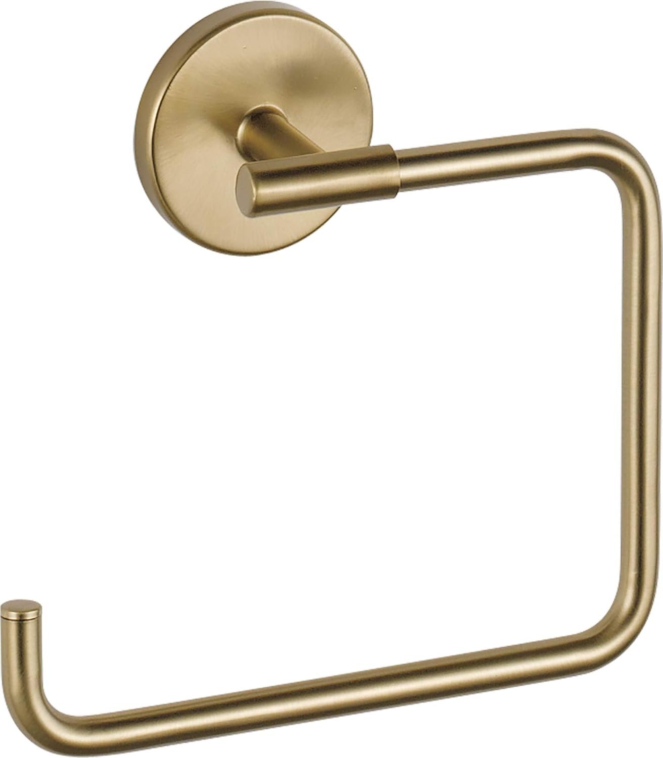 Delta Hand Towel Holder | Square Champagne Bronze Ring for Hanging Towels in Kitchen, Bathroom | Trinsic Accessories