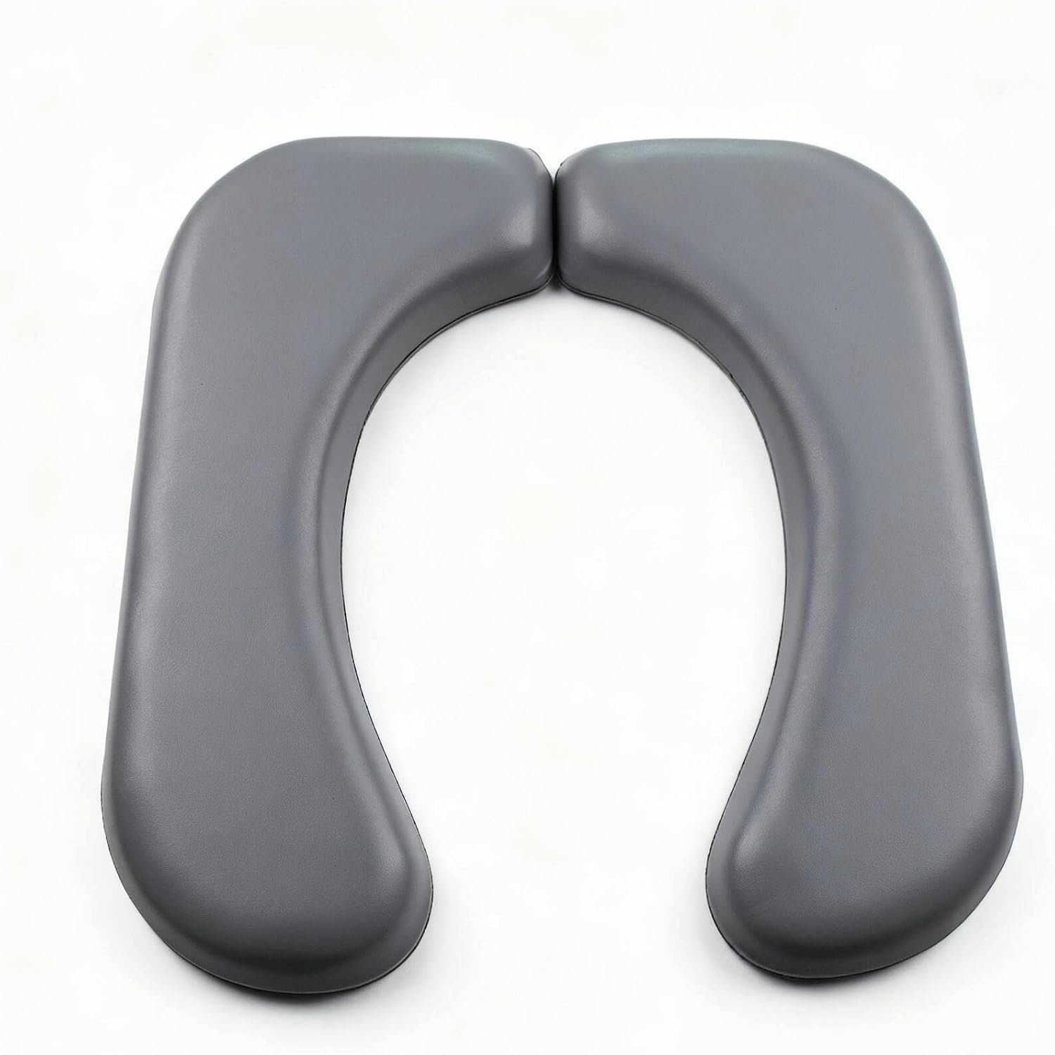 Universal Waterproof Leather Toilet Seat Cushion, Raised Padded Design, Soft Comfort Chair Accessory with Mounting Hardware