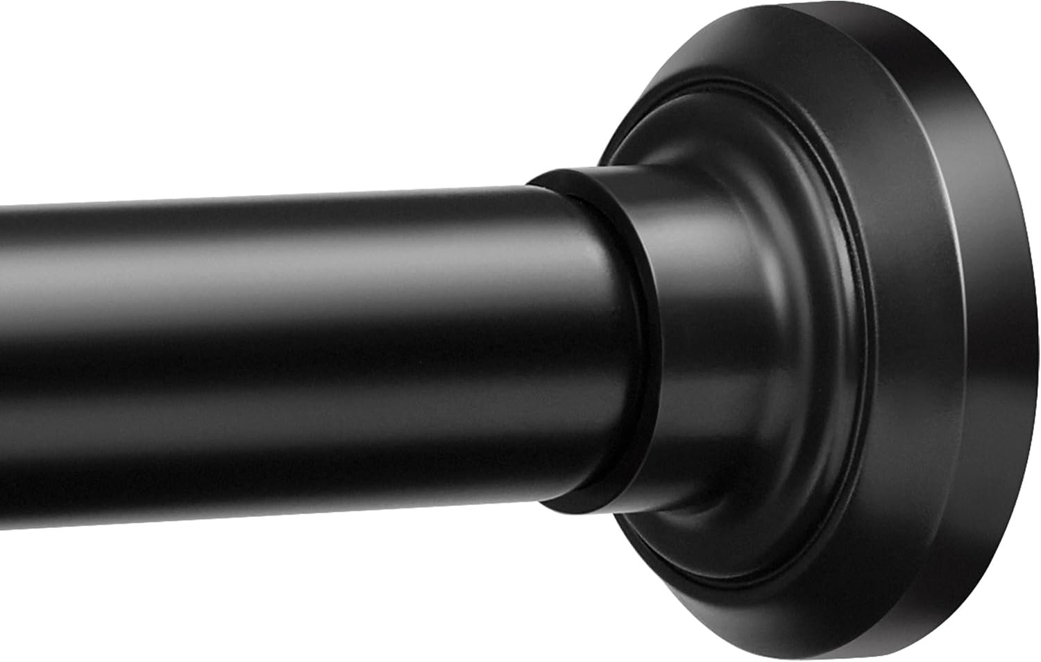ENJOYBASICS 1″ Black Shower Curtain Rod, 30-76″ Adjustable, Secure Tension | Easy No-Drill Installation, No Tools, No Gaps, Sturdy Rust-Resistant Steel, Sag-Resistant Design, Tubs, RVs, Apartments