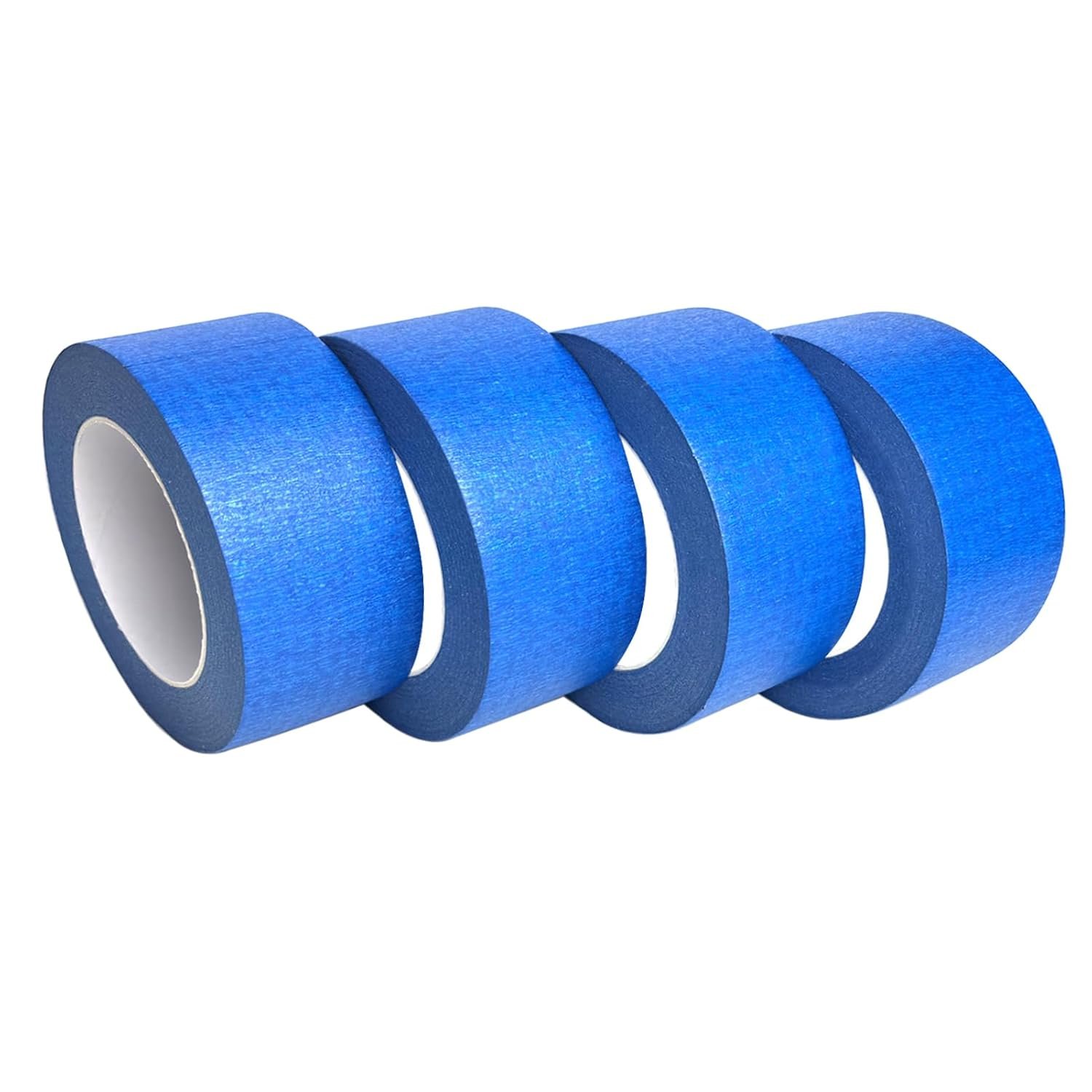 Painters Tape 2 Inch Wide, 4 Rolls Blue Masking Tape, 2 Inches x 55 Yards x 4 Rolls, 220 Yards in Total